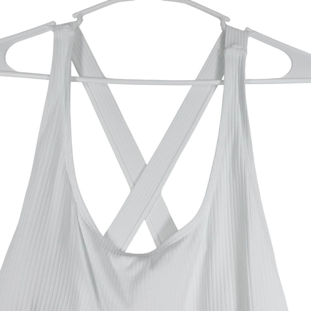 NWT New Andie Womens Tulum One Piece Swimsuit Size Large White Ribbed Swim 2992 - Picture 4 of 7